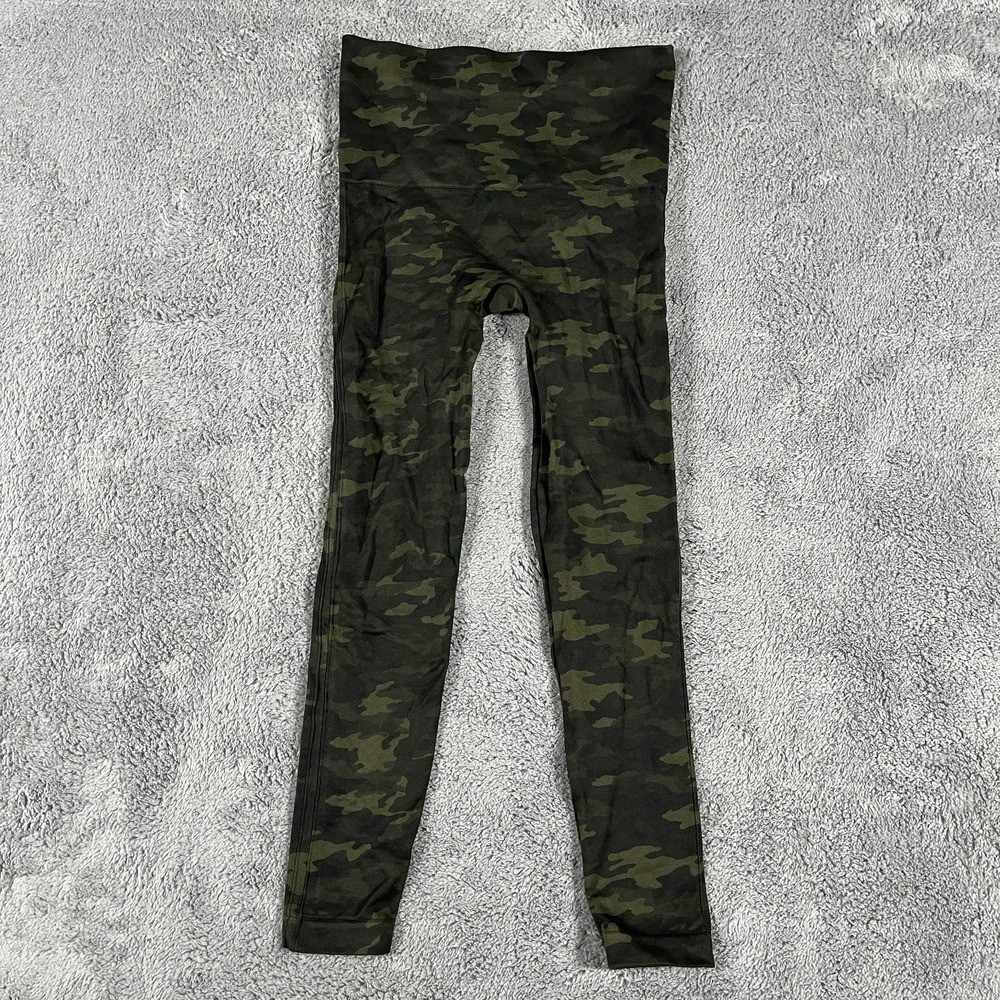 Spanx Look At Me Now Seamless Camo Leggings Medium Workout Gym Running Casual